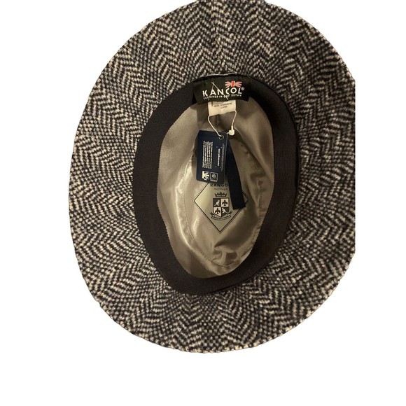 KANGOL Heritage Collection Small Wool Herringbone Gaffer Trilby Plaid Hat 6843KG - Picture 3 of 4